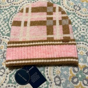 Cole Haan Zephyr Multi Plaid Cuff Hat